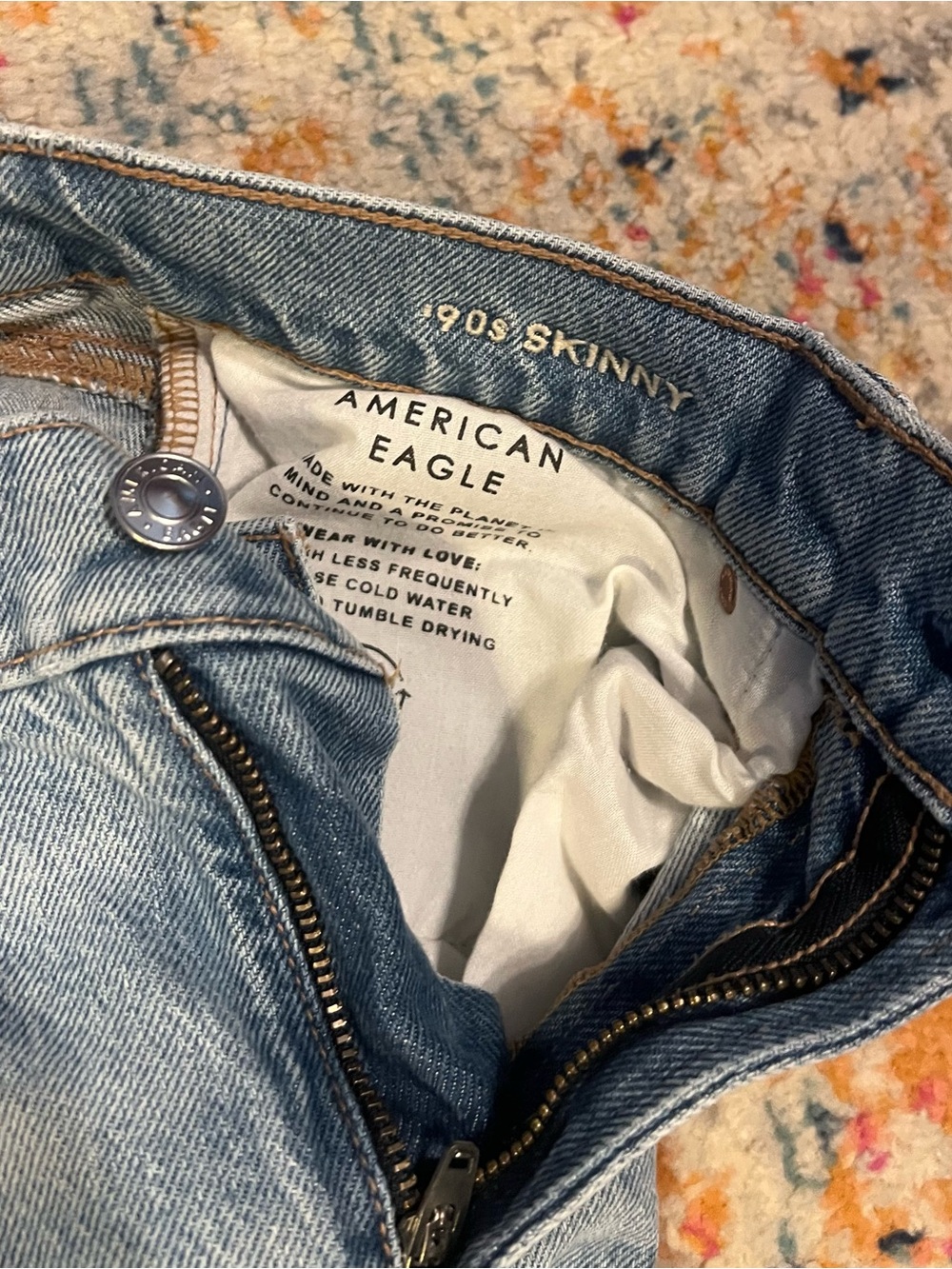 American Eagle Outfitters 90s Skinny Jeans in Light Blue